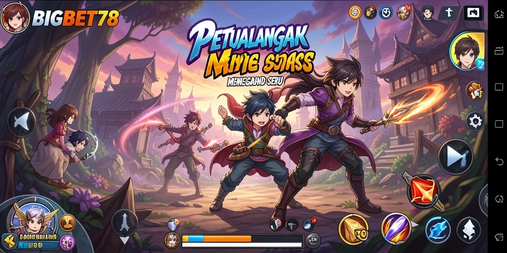 Menampilkan aksi seru dalam game Anime BIGBET78.