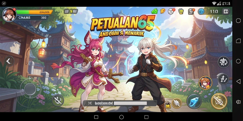 Tampilan gameplay CINA365 menunjukkan aksinya yang seru dan karakter unik.