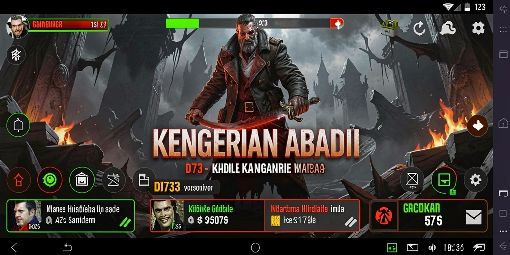 Gameplay D73 dalam suasana horor yang menegangkan.