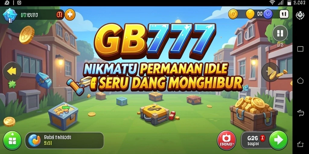 Gameplay GB777 yang menarik dan penuh warna saat karakter mengumpulkan sumber daya.