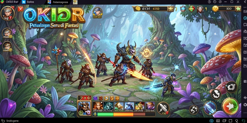 Tampilan gameplay OKIDR dengan aksi seru dan karakter unik.