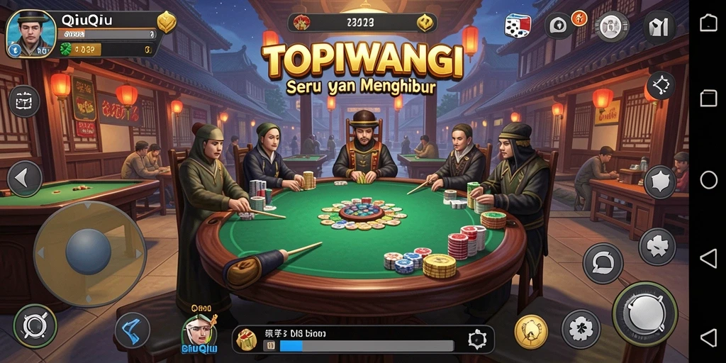 Screenshot gameplay QiuQiu di TOPIWANGI yang menarik.